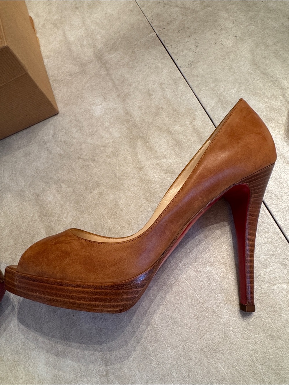 Christian Louboutin Brown Platform Pump - Picture 7 of 9